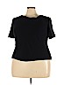 Donna Ricco 100% Polyester Black Short Sleeve Blouse Size 22w - photo 1