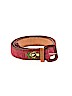 Unbranded 100% Leather Print Burgundy Leather Belt Size EU 36 - photo 1