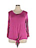 Jaclyn Smith Pink Long Sleeve Blouse Size XXL - photo 1