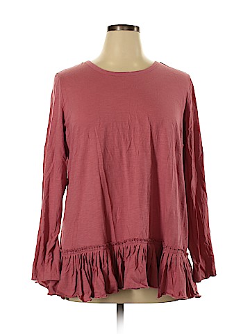 LOGO by Lori Goldstein Long Sleeve Blouse (view 1)