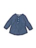 Zara Baby 100% Cotton Blue Long Sleeve Blouse Size 9-12 mo - photo 1
