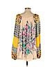 Free People 100% Polyester Yellow Long Sleeve Blouse Size S - photo 2