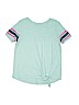 Old Navy Stripes Teal Short Sleeve T-Shirt Size 14 - photo 1