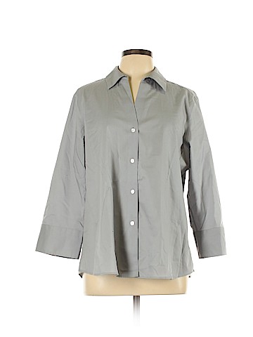 Foxcroft 3/4 Sleeve Button-Down Shirt (view 1)