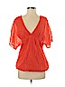 Ella Moss Orange Short Sleeve Top Size XS - photo 1