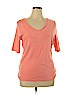 Karen Scott 100% Cotton Pink Short Sleeve Top Size XL - photo 1