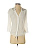 H&M 100% Viscose White 3/4 Sleeve Blouse Size 4 - photo 1