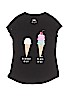 Justice Black Short Sleeve T-Shirt Size 10 - photo 1