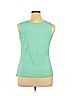 Studio Works 100% Cotton Green Sleeveless Top Size 1X - photo 2