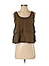 HD in Paris 100% Cotton Green Sleeveless Blouse Size 2 - photo 1