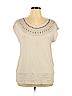 Rock & Republic Tan Short Sleeve Top Size XL - photo 1