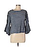 Hollister 100% Lyocell Gray Long Sleeve Blouse Size M - photo 1