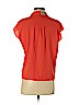 Ann Taylor LOFT 100% Polyester Orange Short Sleeve Blouse Size XXS (petite) - photo 2