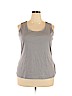 Studio Works 100% Cotton Gray Sleeveless Top Size 2X - photo 1