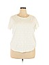 Studio Works 100% Cotton White Short Sleeve Top Size 2X - photo 1
