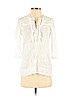 Jigsaw 100% Cotton White 3/4 Sleeve Blouse Size S - photo 1