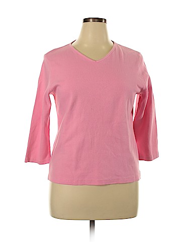 Lizwear by Liz Claiborne 3/4 Sleeve T-Shirt (view 1)