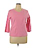 Lizwear by Liz Claiborne Pink 3/4 Sleeve T-Shirt Size XL - photo 1