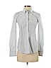 Theory 100% Cotton Gray Long Sleeve Button-Down Shirt Size P (petite) - photo 1