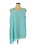 Dana Buchman 100% Polyester Blue Sleeveless Blouse Size XL - photo 1