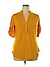 Perseption Concept Yellow Short Sleeve Top Size XL - photo 1