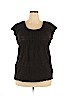 Lizwear by Liz Claiborne Black Short Sleeve Top Size XXL - photo 1
