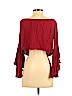 Forever 21 100% Rayon Red Long Sleeve Blouse Size S - photo 2