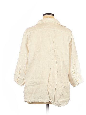 Allen Allen 3/4 Sleeve Button-Down Shirt (view 2)