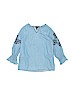 Coupé Collection 100% Cotton Blue Long Sleeve Blouse Size 10 - photo 1