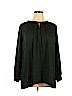 14th & Union 100% Polyester Green Long Sleeve Blouse Size 1X - photo 1