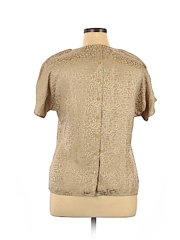 LINDA HUTTON Short Sleeve Silk Top (view 2)