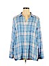 Old Navy 100% Rayon Blue Long Sleeve Button-Down Shirt Size XL - photo 1