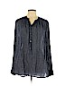 Old Navy Blue Long Sleeve Blouse Size XL - photo 1