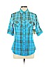 Vintage DCC 100% Cotton Blue Short Sleeve Button-Down Shirt Size L - photo 1