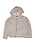 Tea 100% Cotton Stripes Gray Zip Up Hoodie Size 7 - photo 1