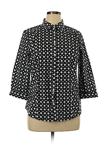 Talbots 3/4 Sleeve Button-Down Shirt (view 1)