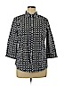 Talbots Blue 3/4 Sleeve Button-Down Shirt Size 16 - photo 1