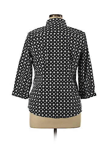Talbots 3/4 Sleeve Button-Down Shirt (view 2)