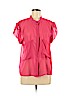 Patterson J. Kincaid 100% Polyester Pink Short Sleeve Blouse Size M - photo 1