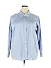 Liz Claiborne 100% Cotton Blue Long Sleeve Button-Down Shirt Size 18 - photo 1