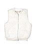Xhilaration 100% Polyester Ivory Faux Fur Vest Size 10 - 12 - photo 1