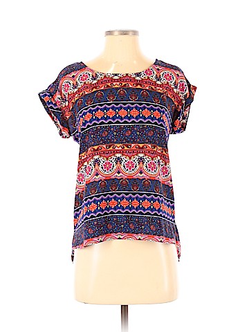 Pink Rose Short Sleeve Blouse (view 1)