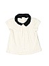 Baby Gap 100% Cotton Solid Ivory Short Sleeve Blouse Size 6-12 mo - photo 1