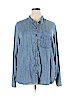 Maurices Blue Long Sleeve Blouse Size 24 (3) - photo 1