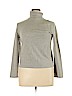 Lauren by Ralph Lauren 100% Cotton Gray Long Sleeve Turtleneck Size XL - photo 1