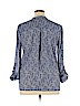 HD in Paris 100% Polyester Blue Long Sleeve Blouse Size 14 - photo 2