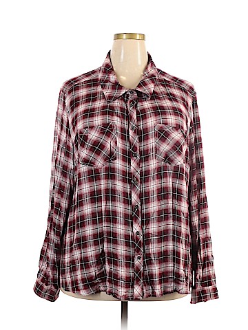 Wet Seal Long Sleeve Button-Down Shirt (view 1)