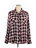 Wet Seal 100% Rayon Burgundy Long Sleeve Button-Down Shirt Size 3X - photo 1
