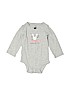Carter's 100% Cotton Gray Long Sleeve Onesie 9-12 MO / 12 MO - photo 1