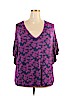 Ava & Viv Purple Short Sleeve T-Shirt Size 3X - photo 1